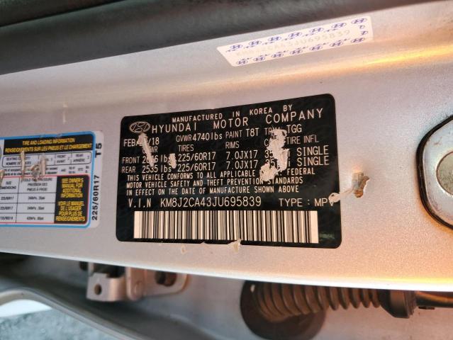 Photo 10 from auction – 2018 HYUNDAI TUCSON SE with VIN KM8J2CA43JU695839