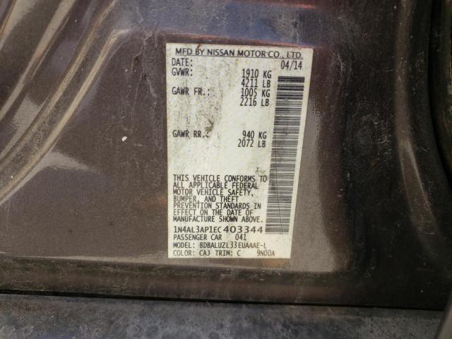 Photo 10 from auction – 2014 NISSAN ALTIMA 2.5 with VIN 1N4AL3AP1EC403344