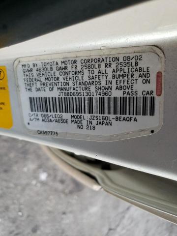 Photo 10 from auction – 2003 LEXUS GS 300 with VIN JT8BD69S130174960