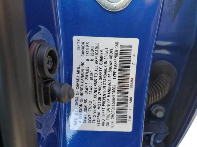 Photo 10 from auction – 2018 HONDA CIVIC SI with VIN 2HGFC1E56JH704665