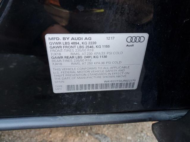 Photo 10 from auction – 2018 AUDI Q3 PREMIUM with VIN WA1ECCFS0JR022370