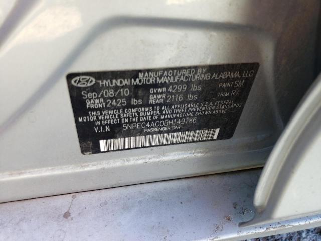 Photo 10 from auction – 2011 HYUNDAI SONATA SE with VIN 5NPEC4AC0BH149186