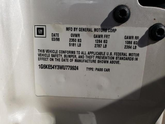 Photo 10 from auction – 1998 CADILLAC DEVILLE DE with VIN 1G6KE54Y3WU779924