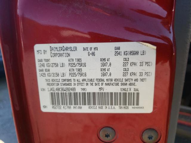 Photo 10 from auction – 2006 JEEP LIBERTY SP with VIN 1J4GL48K36W282489