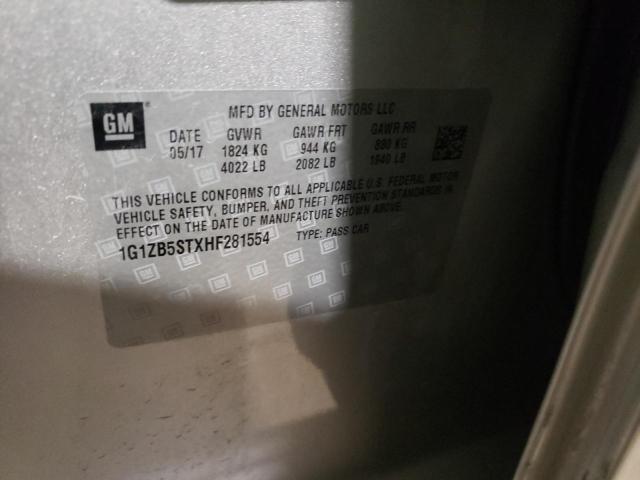 Photo 10 from auction – 2017 CHEVROLET MALIBU LS with VIN 1G1ZB5STXHF281554