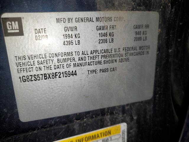 Photo 10 from auction – 2008 SATURN AURA XE with VIN 1G8ZS57BX8F215944