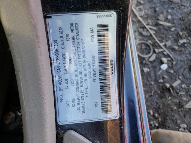 Photo 10 from auction – 2002 VOLVO S40 1.9T with VIN YV1VS29532F858907