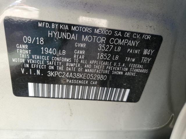 Photo 10 from auction – 2019 HYUNDAI ACCENT SE with VIN 3KPC24A38KE052980