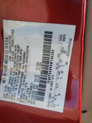Photo 10 from auction – 2004 FORD FOCUS SE C with VIN 1FAFP34394W146384