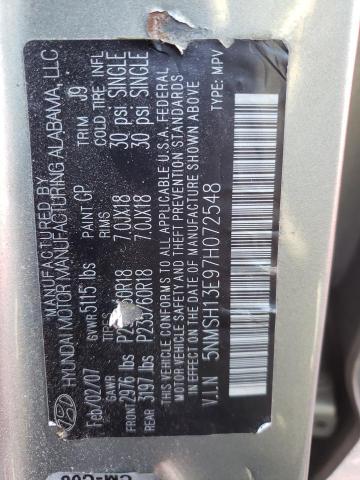 Photo 10 from auction – 2007 HYUNDAI SANTA FE S with VIN 5NMSH13E97H072548