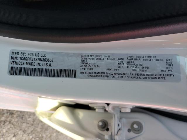 Photo 10 from auction – 2022 RAM 1500 LARAM with VIN 1C6SRFJTXNN363658