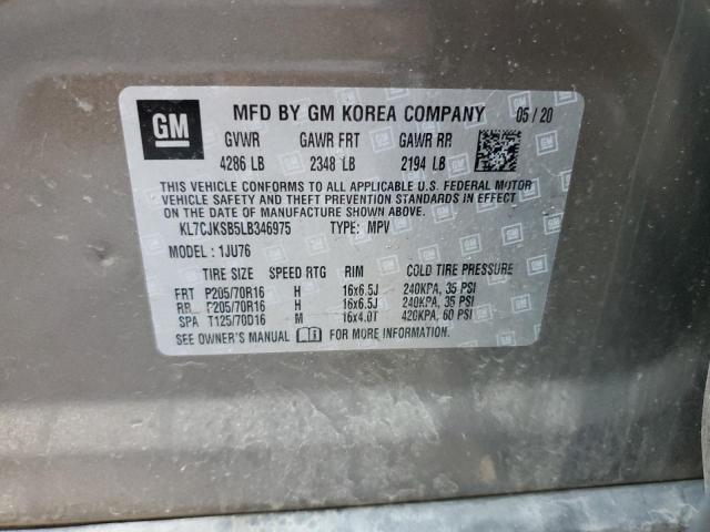 Photo 10 from auction – 2020 CHEVROLET TRAX LS with VIN KL7CJKSB5LB346975