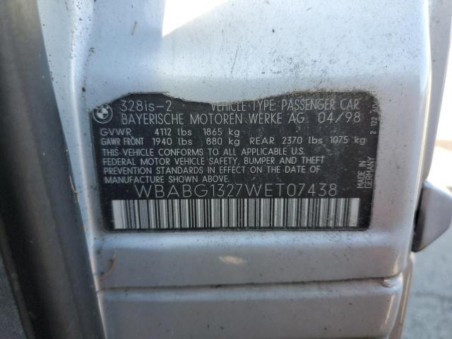 Photo 10 from auction – 1998 BMW 328 IS with VIN WBABG1327WET07438