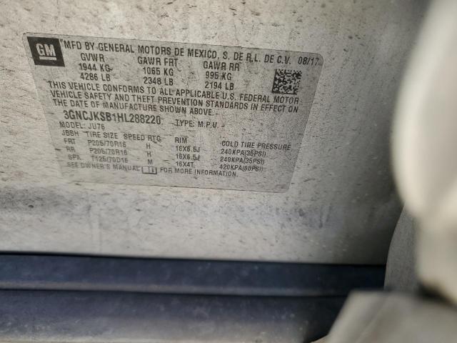 Photo 10 from auction – 2017 CHEVROLET TRAX LS with VIN 3GNCJKSB1HL288220