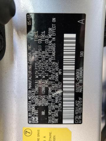 Photo 10 from auction – 2008 LEXUS RX 350 with VIN 2T2HK31U78C061827