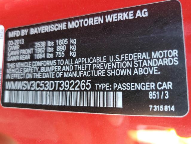 Photo 10 from auction – 2013 MINI COOPER S with VIN WMWSV3C53DT392265