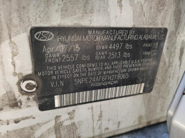 Photo 10 from auction – 2015 HYUNDAI SONATA SE with VIN 5NPE24AF6FH219065