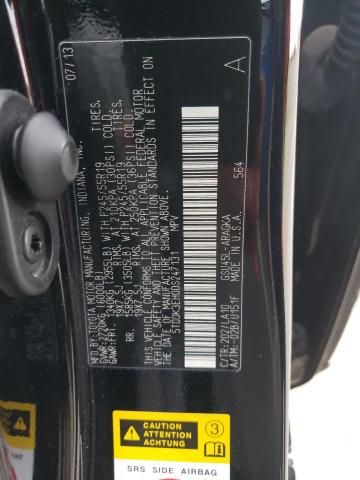 Photo 10 from auction – 2013 TOYOTA HIGHLANDER with VIN 5TDDK3EH0DS247131