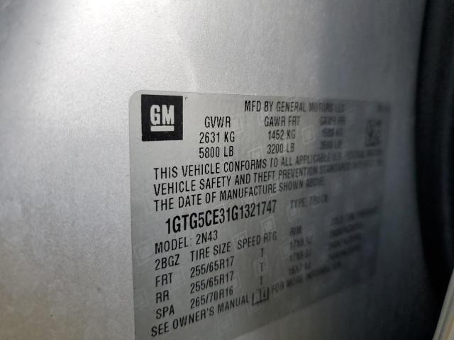 Photo 10 from auction – 2016 GMC CANYON SLE with VIN 1GTG5CE31G1321747