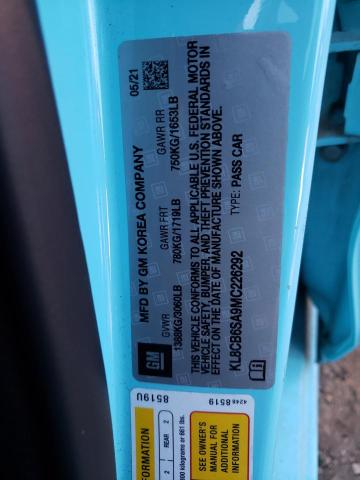 Photo 10 from auction – 2021 CHEVROLET SPARK LS with VIN KL8CB6SA9MC226292