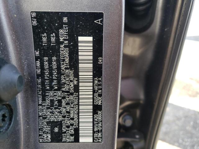 Photo 10 from auction – 2016 TOYOTA HIGHLANDER with VIN 5TDZKRFH2GS160312
