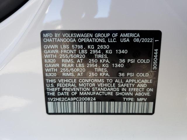 Photo 10 from auction – 2023 VOLKSWAGEN ATLAS CROS with VIN 1V2HE2CA9PC200824