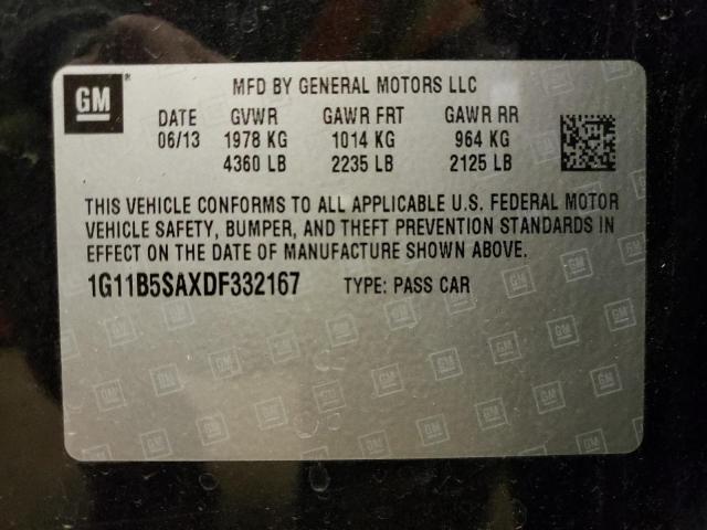 Photo 10 from auction – 2013 CHEVROLET MALIBU LS with VIN 1G11B5SAXDF332167