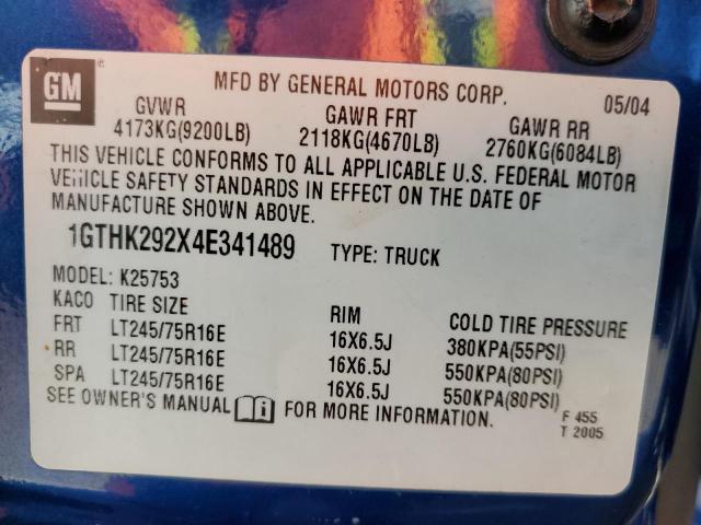 Photo 10 from auction – 2004 GMC SIERRA K25 with VIN 1GTHK292X4E341489