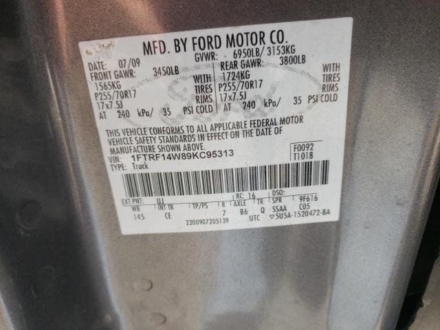 Photo 10 from auction – 2009 FORD F150 with VIN 1FTRF14W89KC95313