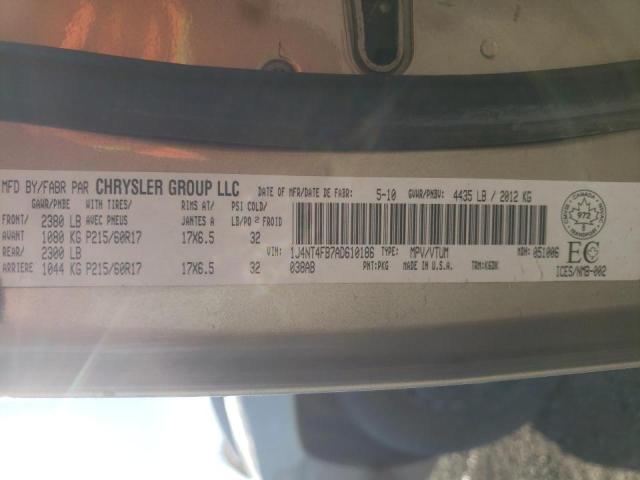 Photo 10 from auction – 2010 JEEP COMPASS SP with VIN 1J4NT4FB7AD610186