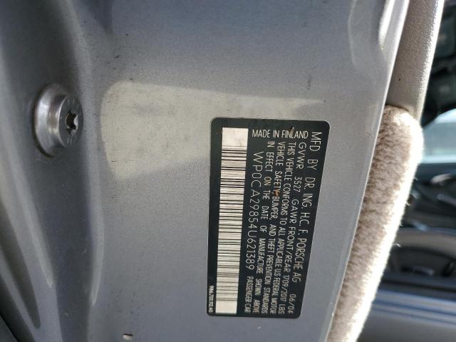 Photo 10 from auction – 2004 PORSCHE BOXSTER with VIN WP0CA29854U621389