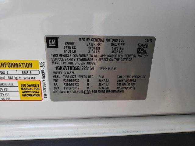 Photo 10 from auction – 2016 GMC ACADIA DEN with VIN 1GKKVTKD5GJ223154