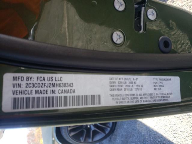Photo 10 from auction – 2021 DODGE CHALLENGER with VIN 2C3CDZFJ2MH638343