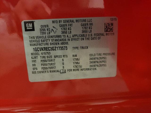 Photo 10 from auction – 2016 CHEVROLET SILVERADO with VIN 1GCVKREC3GZ173573
