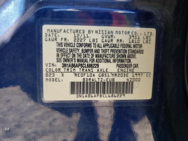 Photo 10 from auction – 2012 NISSAN SENTRA 2.0 with VIN 3N1AB6AP8CL686229