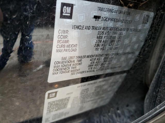 Photo 10 from auction – 2021 CHEVROLET SILVERADO with VIN 1GCPYFED6MZ115287