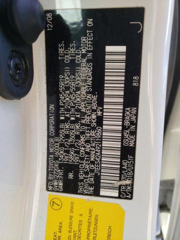 Zdjęcie 10 z aukcji – 2009 TOYOTA HIGHLANDER z VIN JTEES42A492119860