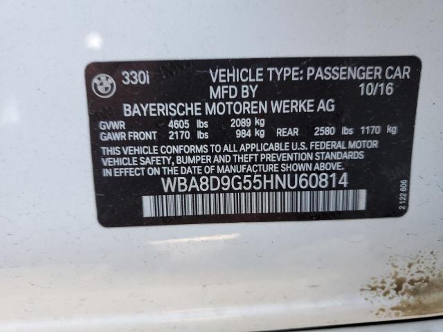 Photo 10 from auction – 2017 BMW 330 XI with VIN WBA8D9G55HNU60814