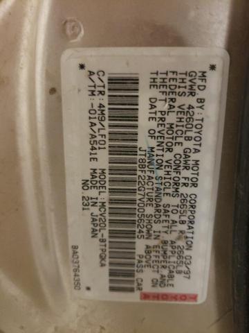 Photo 10 from auction – 1997 LEXUS ES 300 with VIN JT8BF22G7V0056245