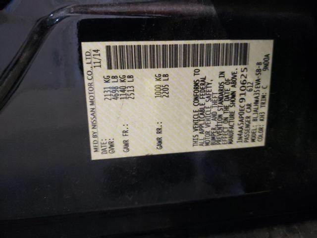 Photo 10 from auction – 2014 NISSAN MAXIMA S with VIN 1N4AA5AP0EC910625