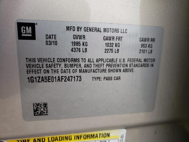 Photo 10 from auction – 2010 CHEVROLET MALIBU LS with VIN 1G1ZA5E01AF247173