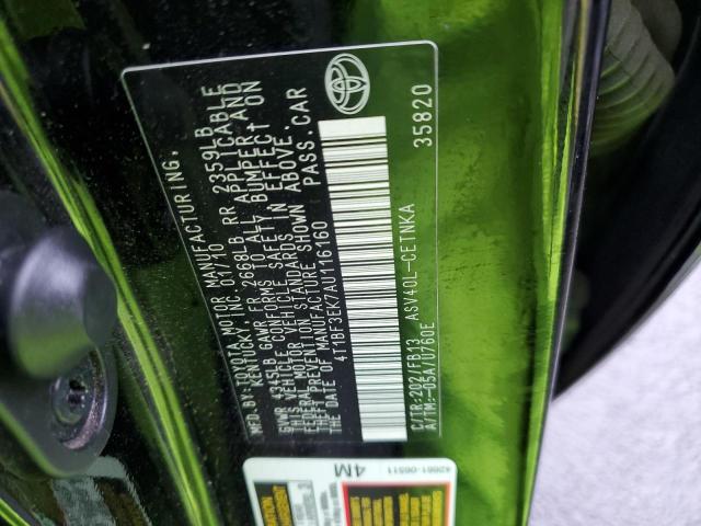 Photo 10 from auction – 2010 TOYOTA CAMRY BASE with VIN 4T1BF3EK7AU116160