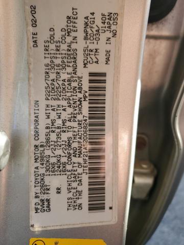 Photo 10 from auction – 2002 TOYOTA HIGHLANDER with VIN JTEHF21A520068247