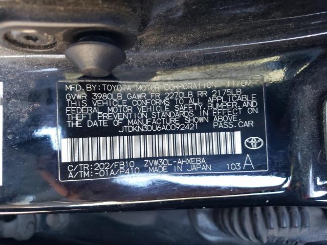 Photo 10 from auction – 2010 TOYOTA PRIUS with VIN JTDKN3DU6A0092421