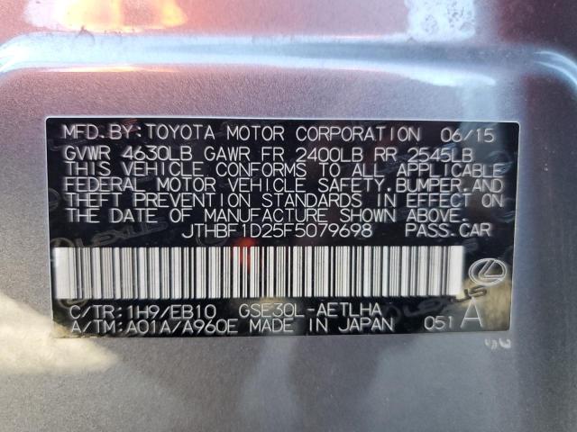 Photo 10 from auction – 2015 LEXUS IS 250 with VIN JTHBF1D25F5079698