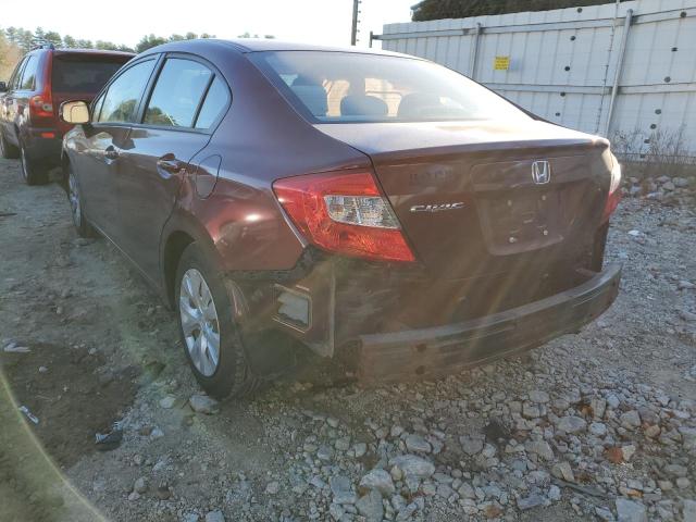 Photo 3 from auction – 2012 HONDA CIVIC LX with VIN 2HGFB2F56CH607492