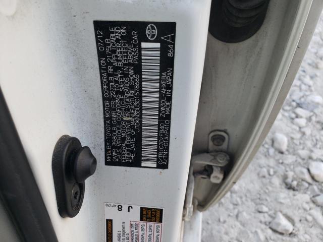 Photo 10 from auction – 2012 TOYOTA PRIUS with VIN JTDKN3DU3C1578665