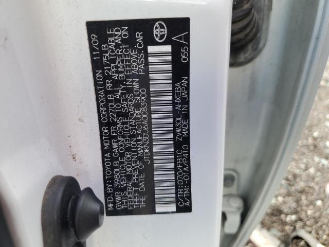 Photo 10 from auction – 2010 TOYOTA PRIUS with VIN JTDKN3DU6A0083900