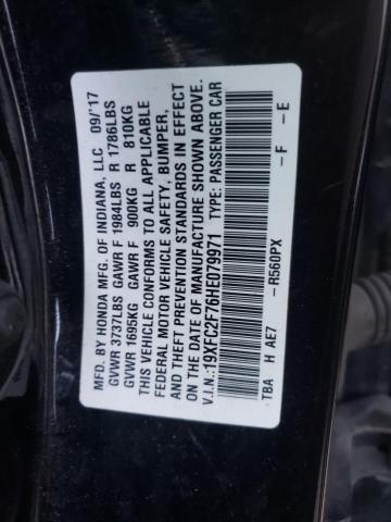 Photo 10 from auction – 2017 HONDA CIVIC EX with VIN 19XFC2F76HE079971