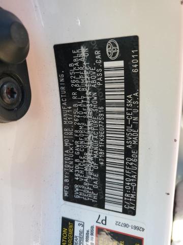 Photo 10 from auction – 2014 TOYOTA CAMRY L with VIN 4T1BF1FK9EU775916